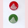 Two West German glass buttons - c. 1950s - JN26